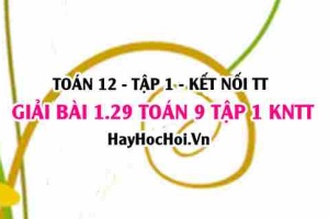 Giải 1.29 Toán 12 tập 1 SGK Kết nối tri thức: Hàm số và giới hạn